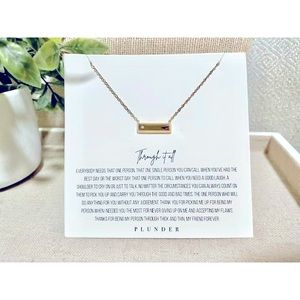 NEW ✨ Gold Bar Necklace with Card